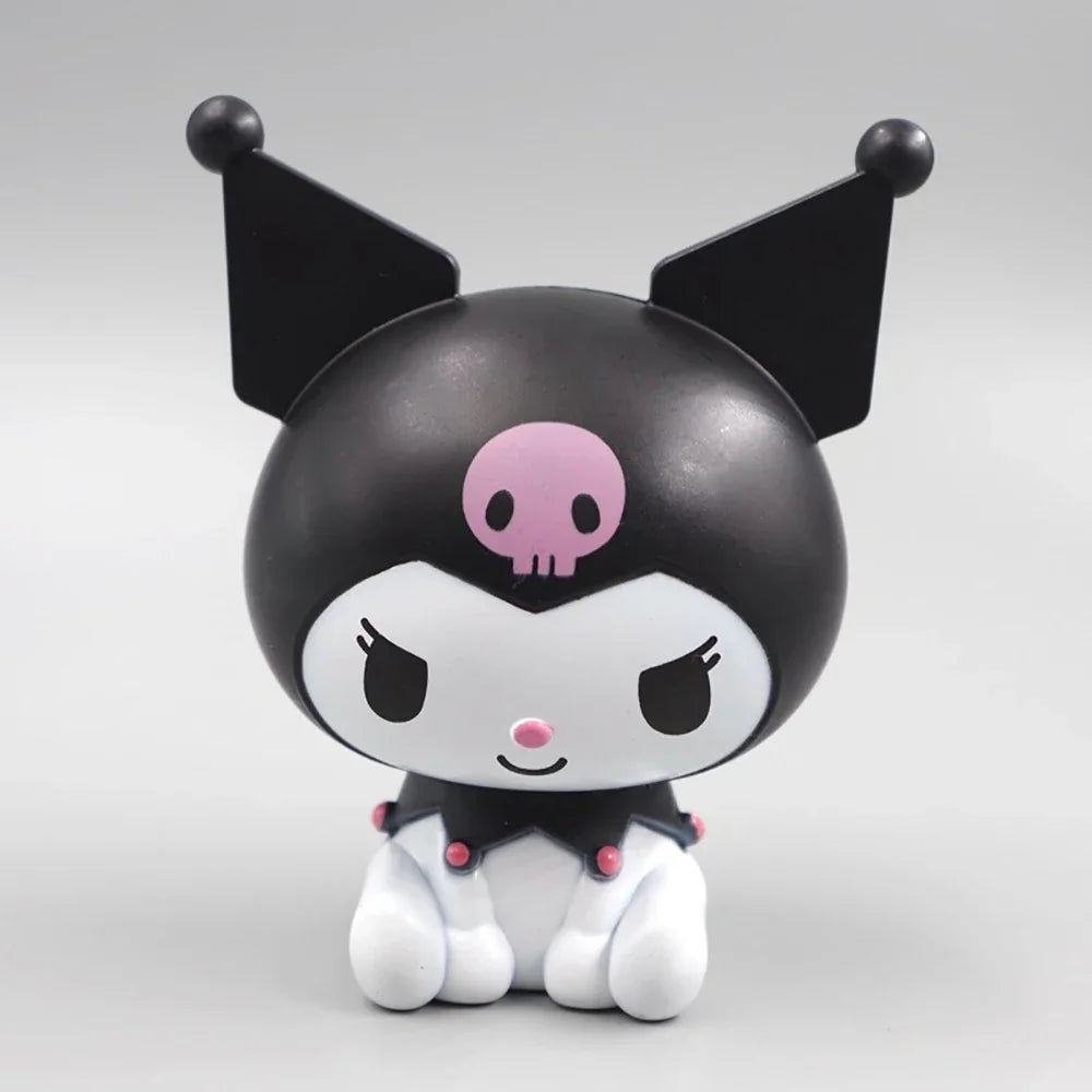 Kawaii Sanrio Anime Figure Cinnamoroll Pachacco Kuromi Doll Hello Kitty Action Figures DIY Cake Decorate Toys Gifts for Children