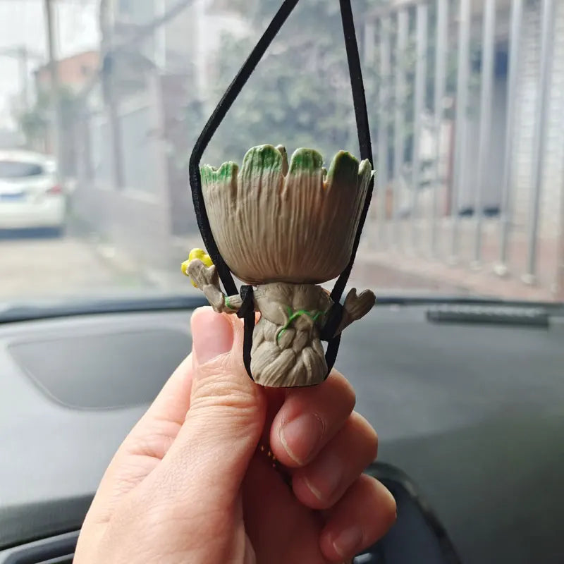 5-6Cm Tree Man Groot Guardians of The Galaxy Marvel Avengers Anime Mini Toys Action Figure Sitting Groot kids Toys Gifts