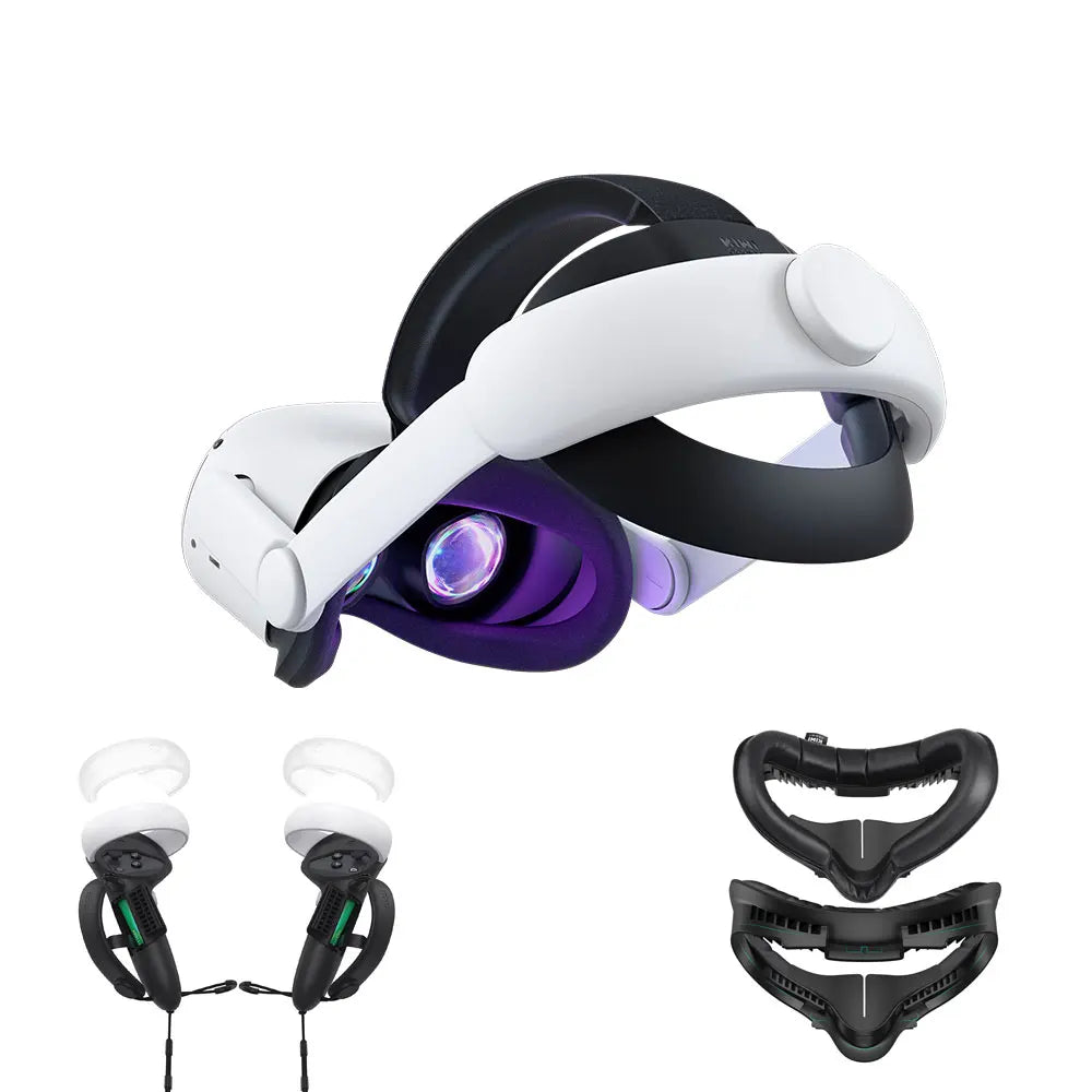 KIWI design Comfort Adjustable Head Strap Compatible with Quest 2 Increase Supporting Improve Comfort-Virtual VR Accessories