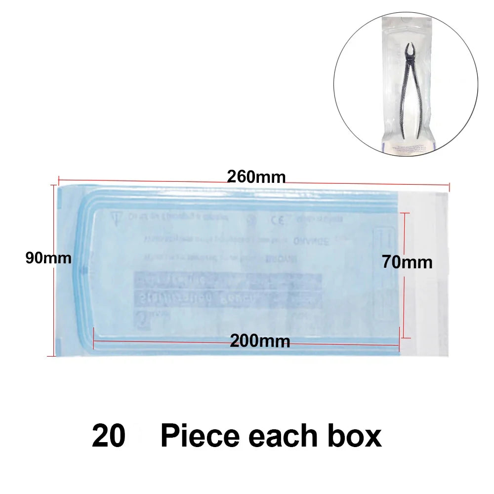 20PCS Self-sealing Sterilization Pouches Bags Medical-grade Bag Disposable Dental Tattoo Accessories Tool Storage Bag