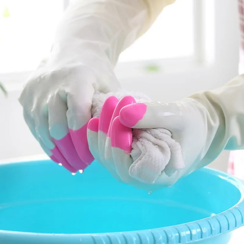 Long Sleeve Latex Kitchen Wash Dishes Dishwashing Gloves House Cleaning для мытья посуды рабочие перчатки перчатки прорезиненные