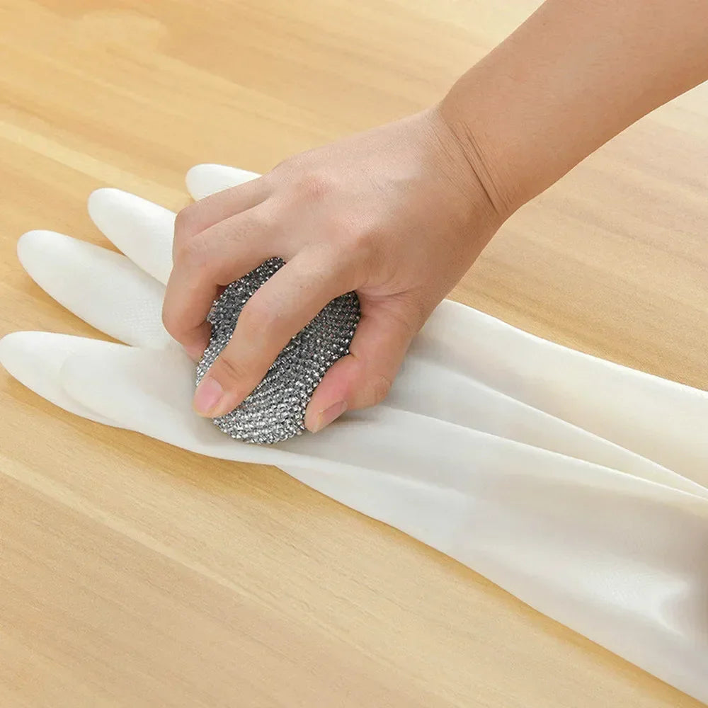 Waterproof Silicone Rubber Dishwashing Gloves, Dish Washing Glove, Household Scrubber, Kitchen Clean Tool, Japan