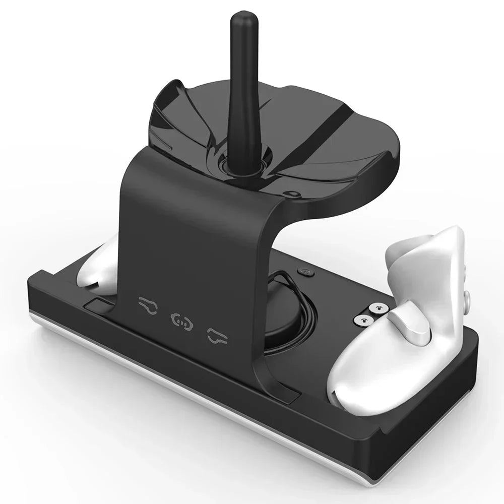 Wireless Charging Dock for Meta Quest 3, Oculus VR Accessories Charger Station Controller Battery Pack, Fit Elite Head Strap