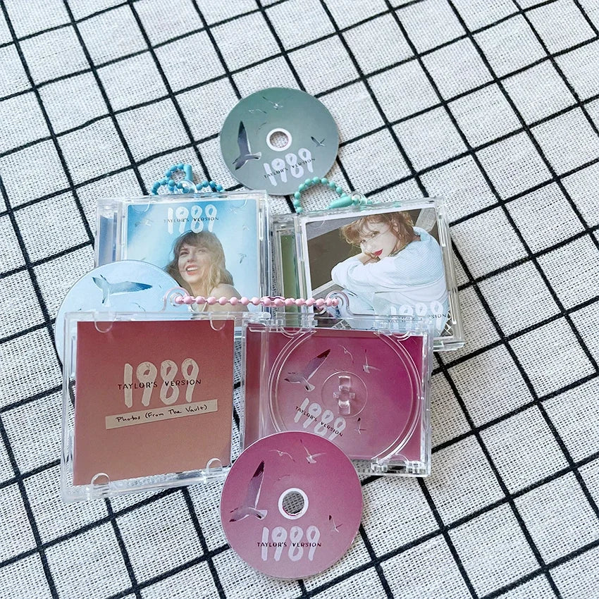 1pcs Custom mini CD case NFC Play songs DIY Artist Singer Music CD Smart Keychain Backpack decorative hangings