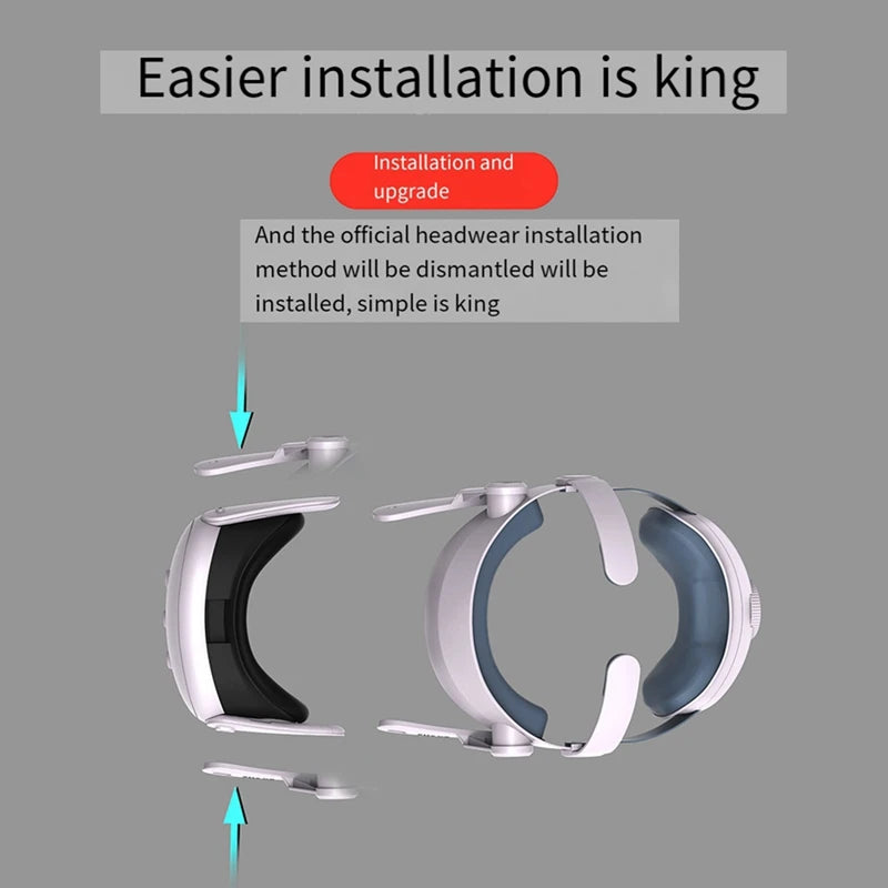 Head Strap For Meta Quest 3/Oculus Quest 3 VR Accessories Kit Mini Built-In 5000 Mah Battery Design Comfort Adjustable