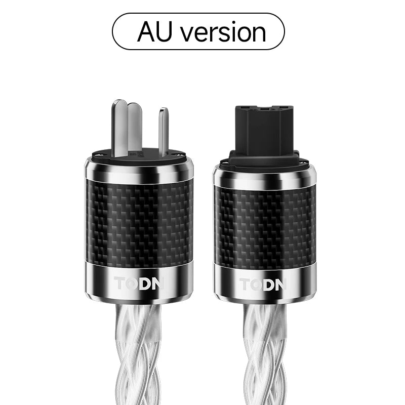 TODN hifi power cable Hi-end audio Cable EU/US /AU Silver plated OCC conductor for power filters dac Amplifier audiophile
