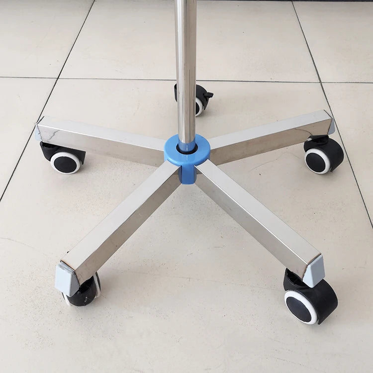 EUR PET Top Quality Medical Stand Rack Height Adjustable Stainless Iv Pole With Solid Metal Base