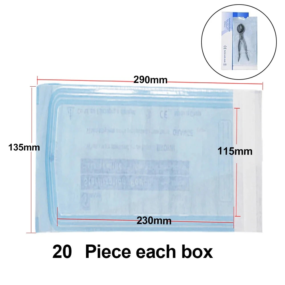 20PCS Self-sealing Sterilization Pouches Bags Medical-grade Bag Disposable Dental Tattoo Accessories Tool Storage Bag