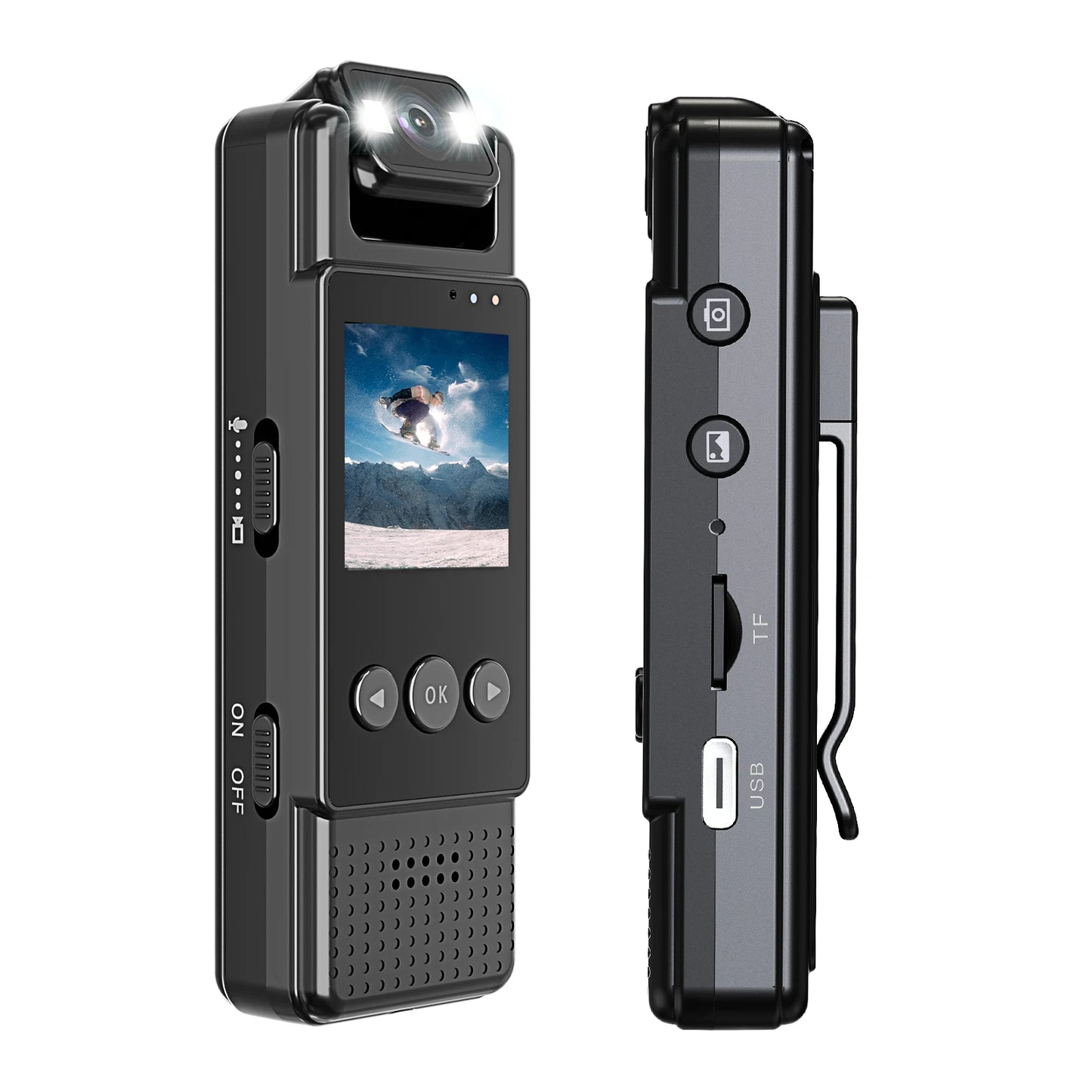 2MP HD Mini Camera 1.3" HD Screen Portable Pocket Body Small Digital Video Recorder Sports Camcorder