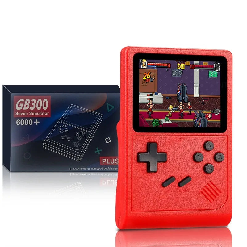 GB300 Handheld Game Console Retro Mini Portable Game Player 3.0 Inch Screen 6000 Video Games for SF/SFC/GB/GBA Support AV Output