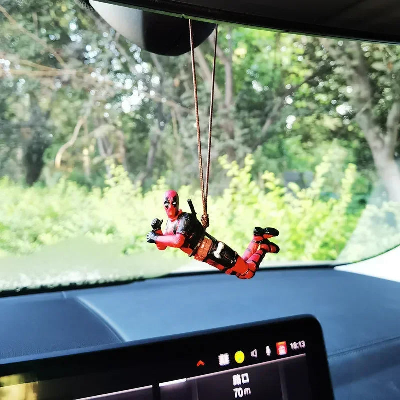Deadpool Groot Anime Action Figure Sitting Posture Model X-Men Mini Doll Car Decoration Marvel Collection Figurine Toys Gift