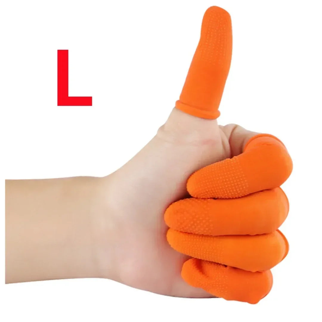 30pc Disposable Latex Finger Cover Natural Latex Anti-Static Prevent Slip Fingertip Glove for Industry Electronic Repair Jewelry