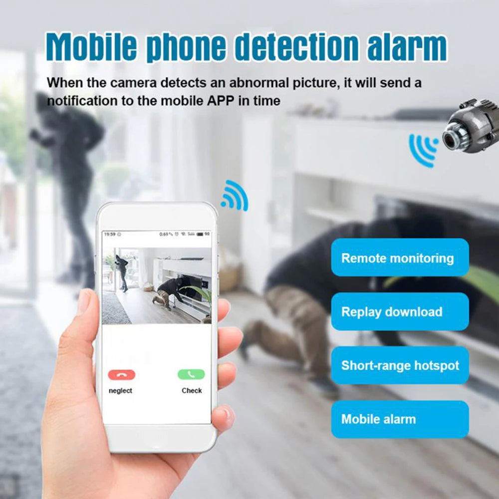 HD 1080P Mini WiFi Camera Night Vision Motion Detection Video Camera Home Security Camcorder Surveillance Baby Monitor IP Cam