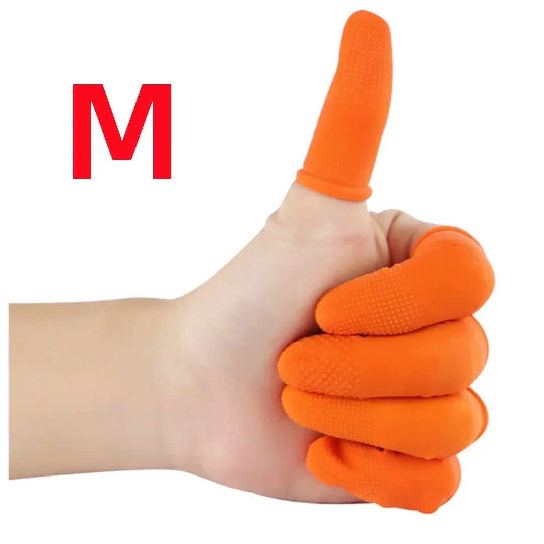 30pc Disposable Latex Finger Cover Natural Latex Anti-Static Prevent Slip Fingertip Glove for Industry Electronic Repair Jewelry