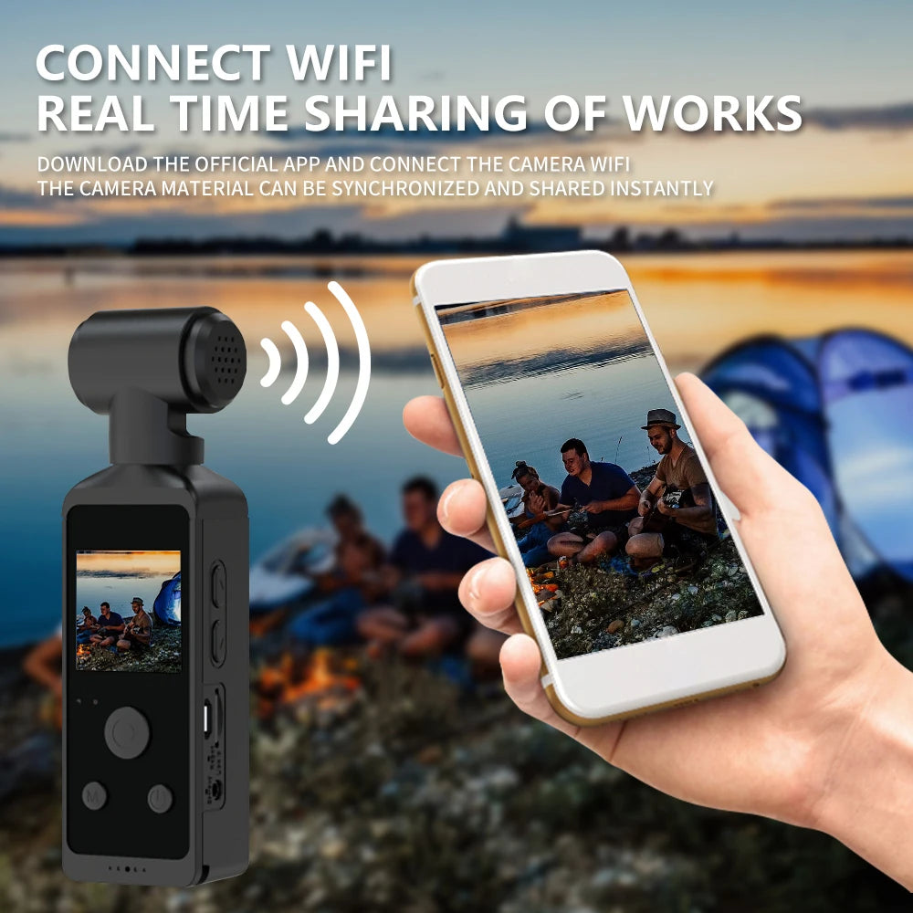 1080P 4K WiFi Full HD Camera 270 Rotatable Mini Camcorders Outdoor Sports DV With Waterproof Case Video Recorder Camcorder Cam