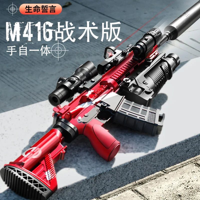 M416 Gel Gun Electric Soft Bullet Toy Gun Toy Air Rifle Gun Paintball Water Ball Gun Adults Boy Children Cs Shooting Fake Gun K6