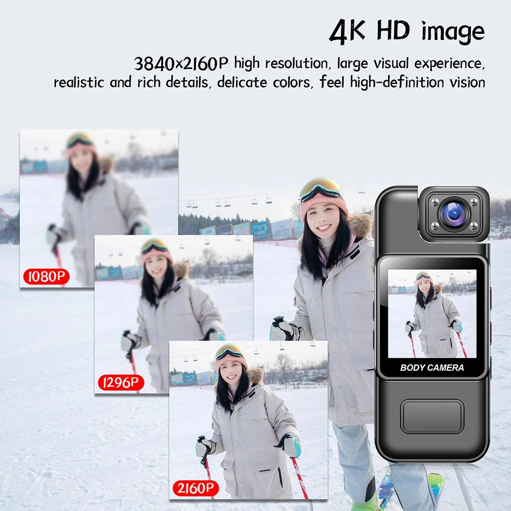 Ultra HD 4K WiFi Mini Camera Portable Digital Video Recorder Police Body Cam Infrared Night Vision Sports DV Small Camcorder