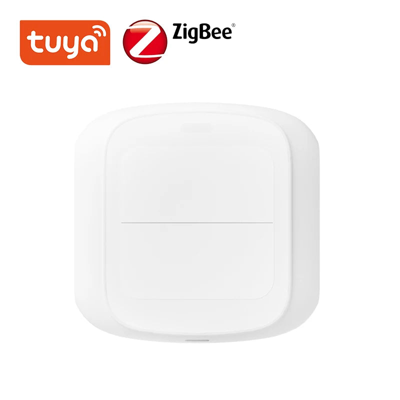 New Tuya WiFi/ZigBee 2 Gang Wireless 6 Scene Switch Push Button Controller Battery Powered Automation Scenario for Tuya Devices