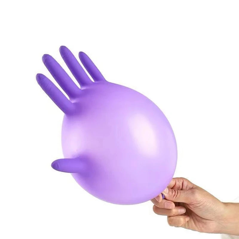 50/100PCS Purple Nitrile Gloves Latex Free Disposable Gloves for Cleaning Mechanic Work Kitchen Dishwashing Garden Beauty Tattoo