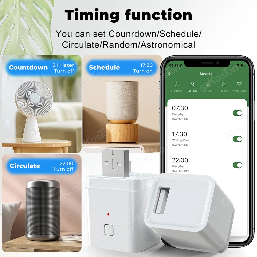 Tuya Smart WiFi Zigbee 1-3 Gang Mini USB Power Adaptor Charging Plug Smart Life APP Timing Voice Control Via for Alexa Google
