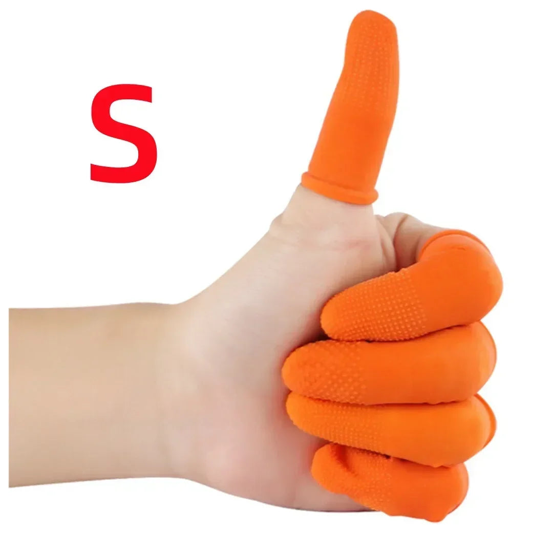 30pc Disposable Latex Finger Cover Natural Latex Anti-Static Prevent Slip Fingertip Glove for Industry Electronic Repair Jewelry