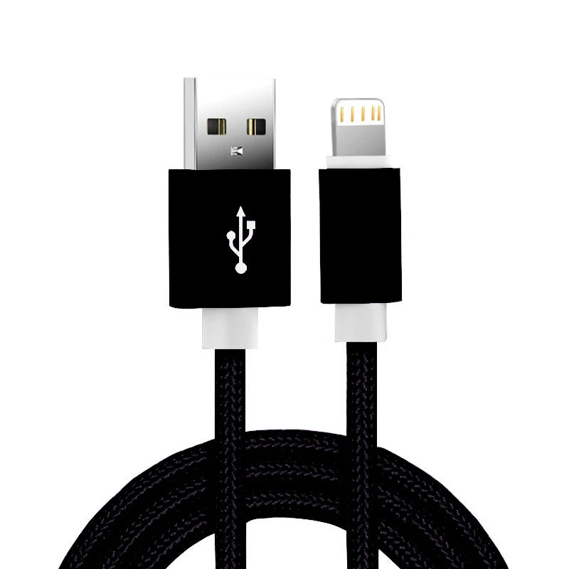 Metal Nylon Braided USB Charger Cable for iPhone 14 8 7 6S Plus X XR XS 11 12 13 Pro Max iPad 9 Fast Charging Data Cord 1m 2m 3m