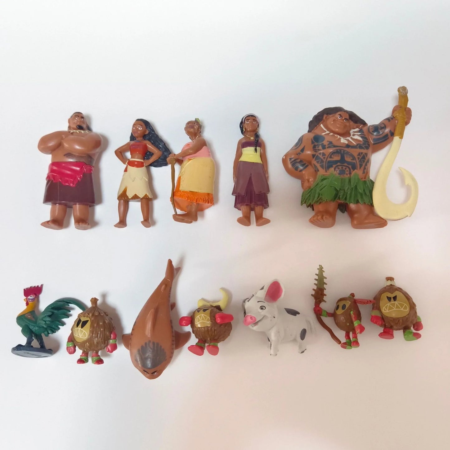 10pcs 2024 Disney Moana 2 Ocean Adventure Film Collection Figure Dolls Anime Princess Moana Action Figure Model Kids Gift Toys