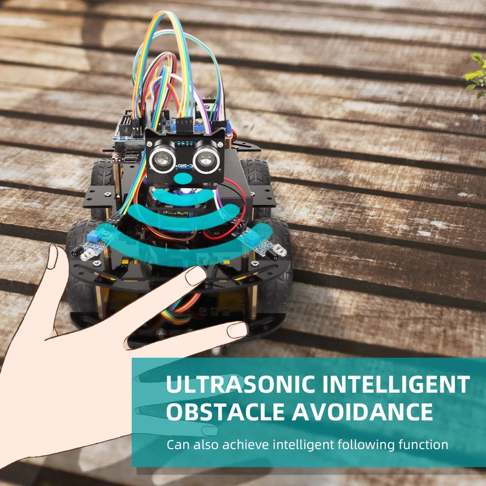 Tscinbuny Smart Robot Car Kits For Arduino Robot DIY Project Programming Automation Equipment Complete Kits Coding Robot