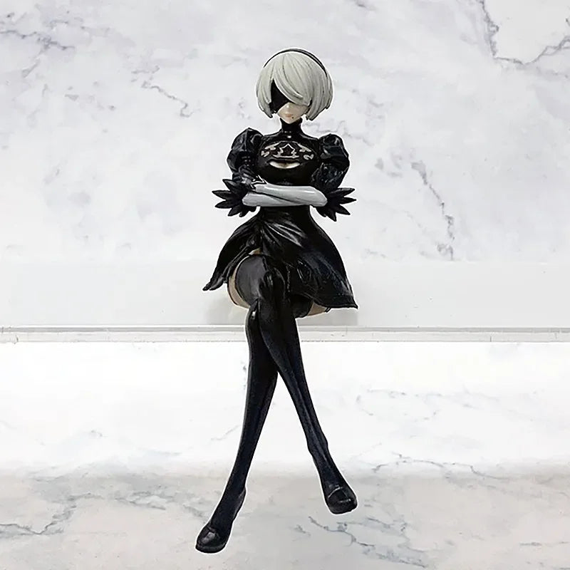 Anime NieR:Automata YoRHa No. 2 Type B Action Figure Hunter 2b Noodle Stopper Figurine Car Ornaments PVC Collection Model Toys