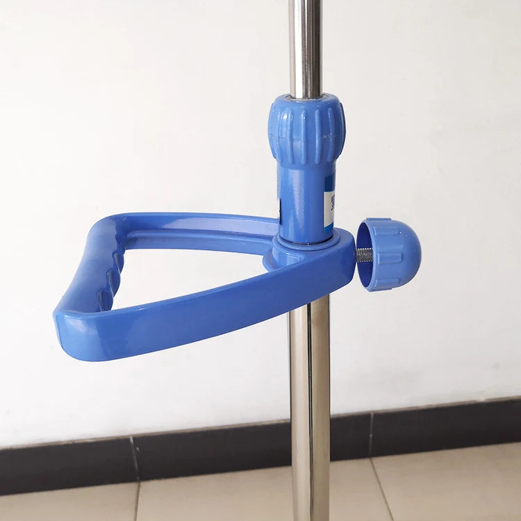 EUR PET Top Quality Medical Stand Rack Height Adjustable Stainless Iv Pole With Solid Metal Base