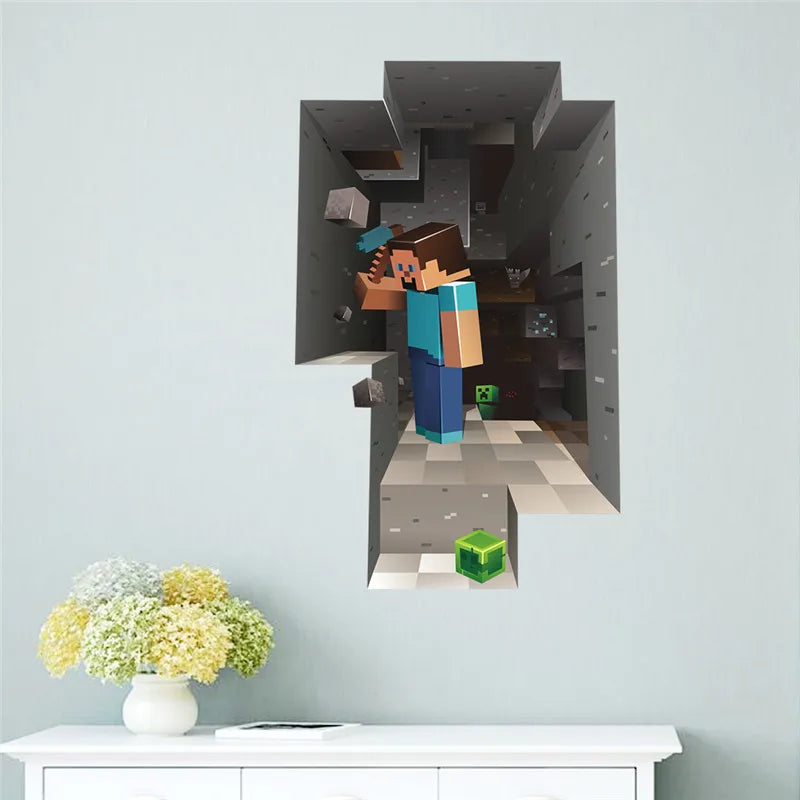3D Cartoon Games Wall Stickers Gifts for children wall stickers for kids Environmental PVC decoration for wall