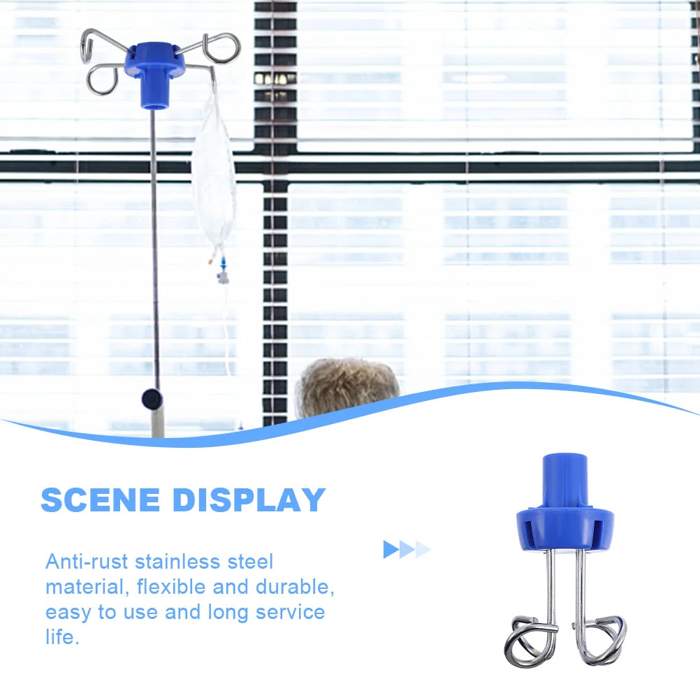 Hook Infusion Stand Iv Bag Rack Hanging Pole Hanger Drip Handbag Holder Vertical Display Bottle Medical Steel Inverted Clinic