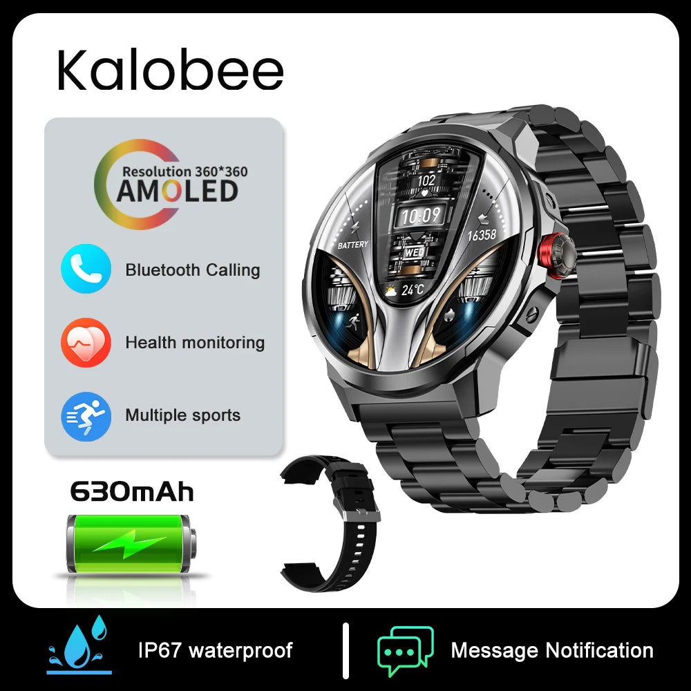 Kalobee SK50 Smart Watches for Men,Answer / Make Call,1.85" Big Screen Fitness Tracker,Waterproof Watch for Android iOS Phones