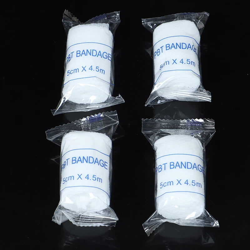 10 rolls/lot 5cmx4.5m PBT Elastic Bandage First Aid Kit Gauze roll Dressing