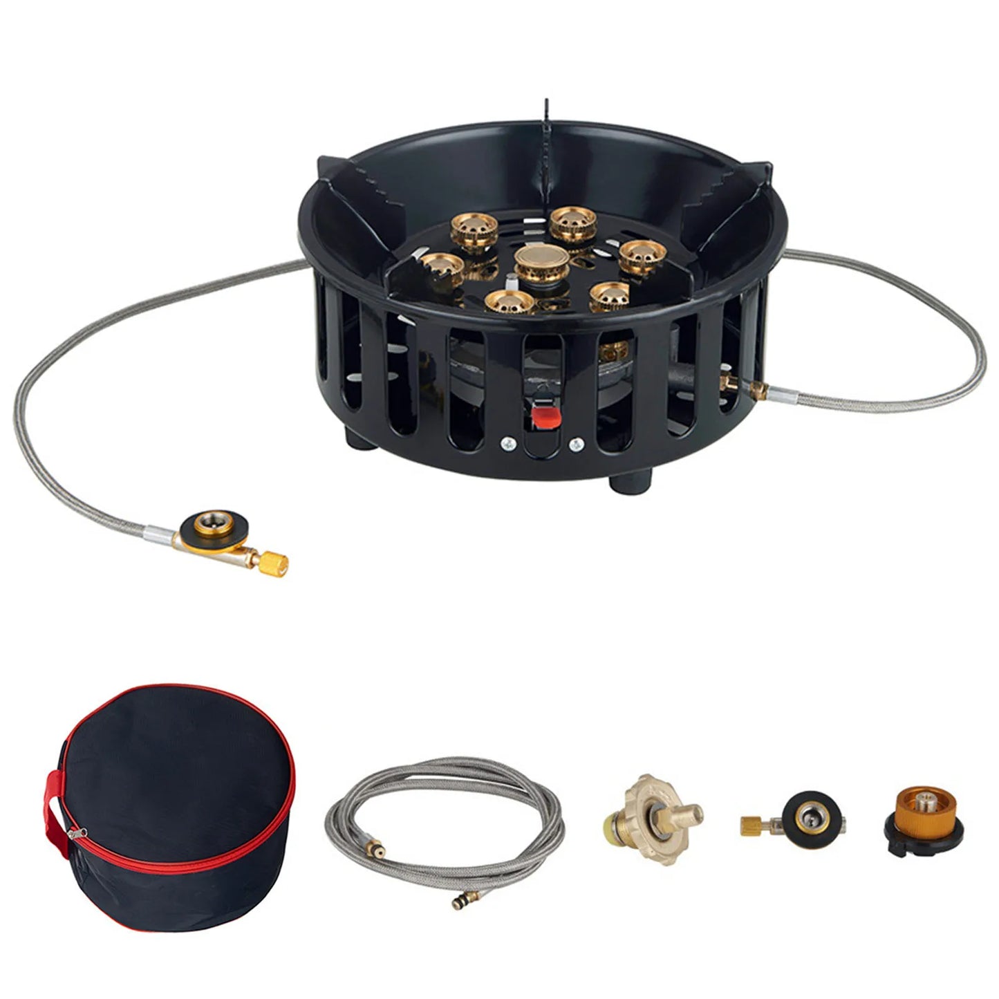 Portable Gas Burner and Electronic Ignition Gas Stove for Camping Trips with A Card Stove