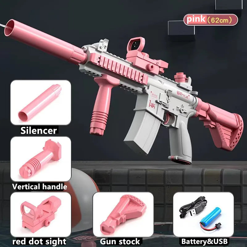 M416 Water Gun Electric pistolet Shoot Toy Full Automatic Summer Shoot Beach Outdoor Fun Toy For Children Boys Girl Adults Gift