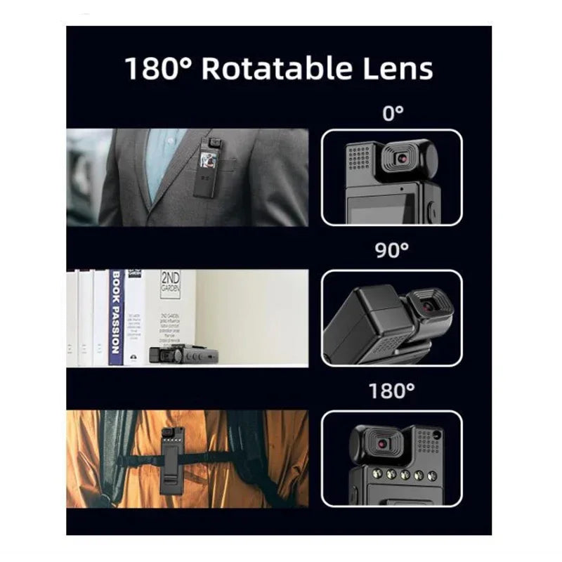 L9 Mini Camera WIFI Portable Body Camera Rotating Lens Night Vision Video Recording Sport DV Action Cam Travel Vlog Camera