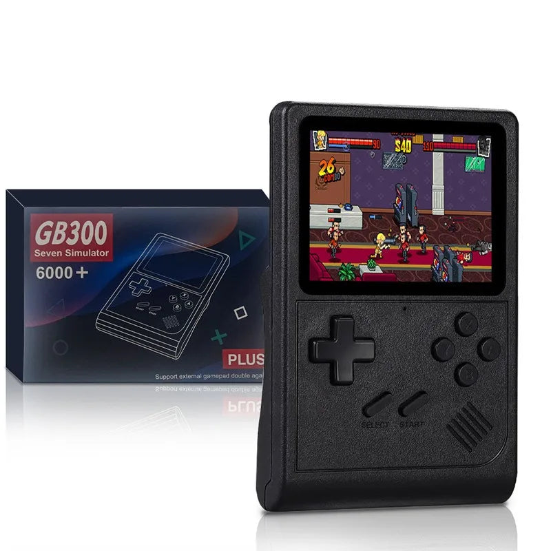 GB300 Handheld Game Console Retro Mini Portable Game Player 3.0 Inch Screen 6000 Video Games for SF/SFC/GB/GBA Support AV Output