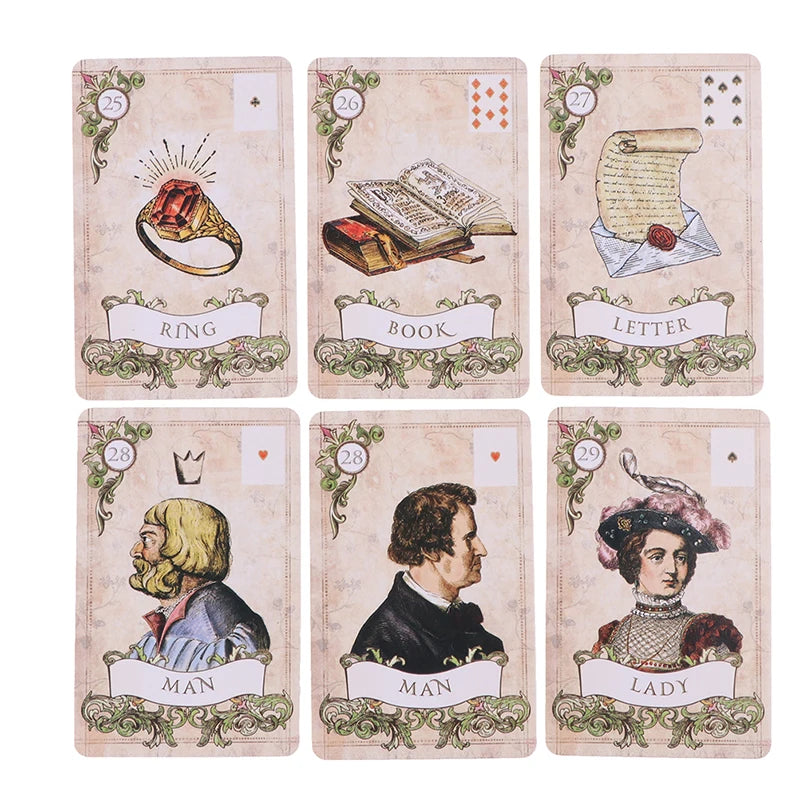 Old Style Lenormand Oracle Card Tarot Card Party Prophecy Divination Board Game