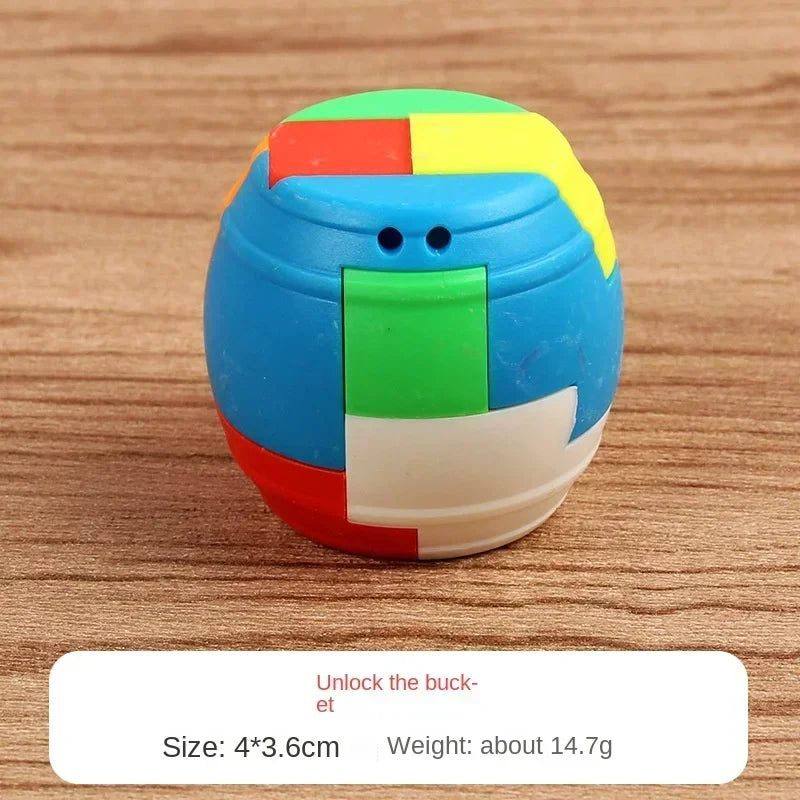 3D Puzzle Luban Lock Keychain Brain Teaser Game Magic Mini Cube Intellectual Children Educational Toys for Kids Adult Antistress