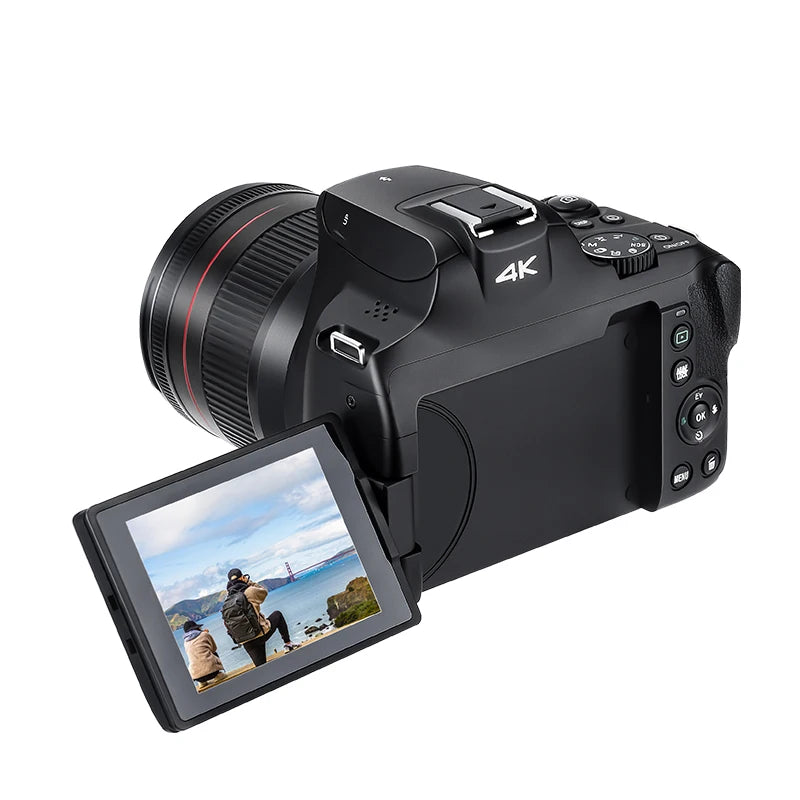 4K Digital Video Camcorder 12X Optical Zoom Vlog Camera Filmadora LED Flash Built in Auto/Manual Focus Ordro 2024 New Arrivals