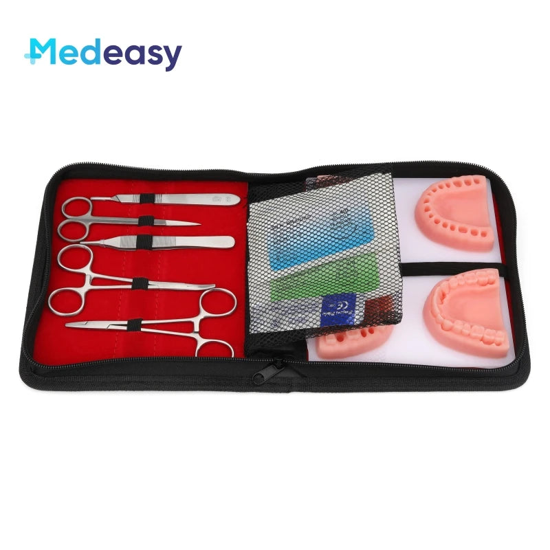 Medical Students Suture Practice Kit Surgical Training with Skin Pad Model Tool Set Educational Teaching Equipment