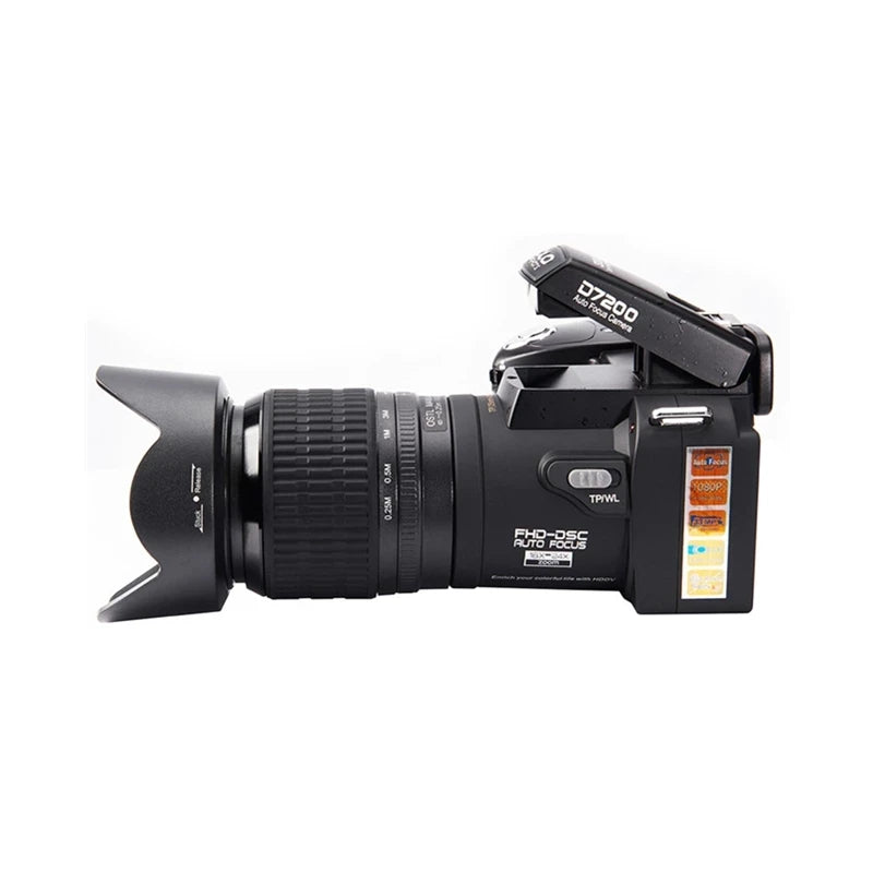 1080P 2024 HD Video Camera D7200 POLO Digital Camera 33MP DSLR Camera With 24X Telephoto Lens Professional Digital Camera
