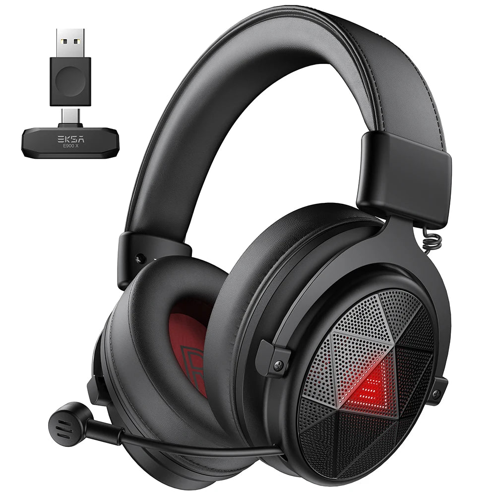 EKSA E900 X 5.8GHz Wireless Headphones 7.1 Wired Gaming Headset Gamer with ENC Mic 15ms Low Latency 3 Mode for PC/PS4/PS5/Xbox