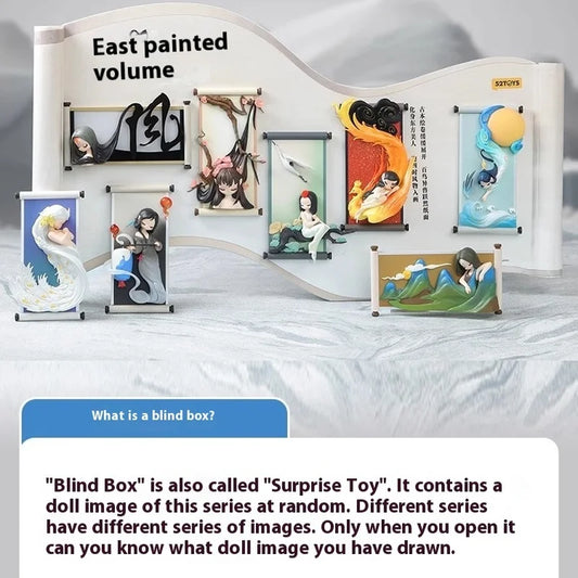 New Sleep Blind Box Chinese Scrolls Series Mysterious Surprise Box Collect Figure Cute Desk Ornament Model Guess Toys Doll Gifts