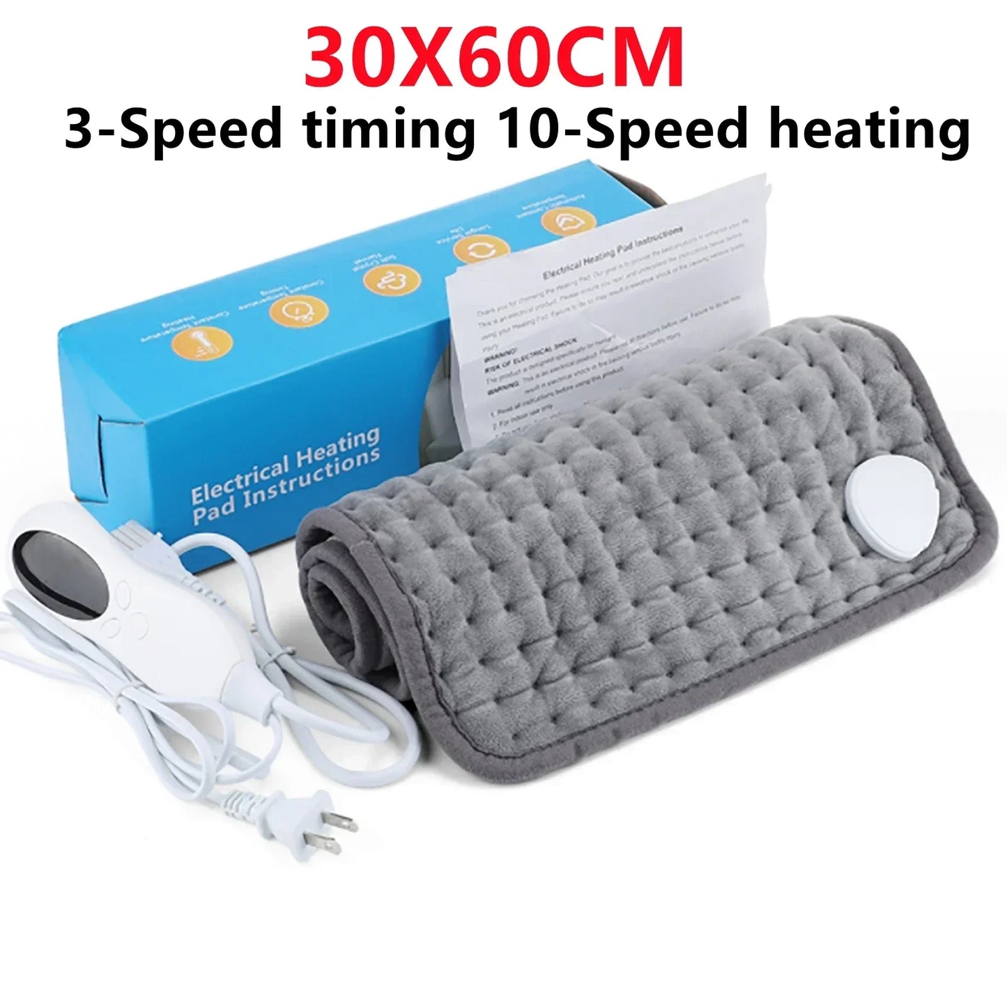 76x40cm/30X60 110V/220V Extra Large Electric Heating Pad for Period Cramps Lower Back Pain Relief Heat Therapy Winter Warmer