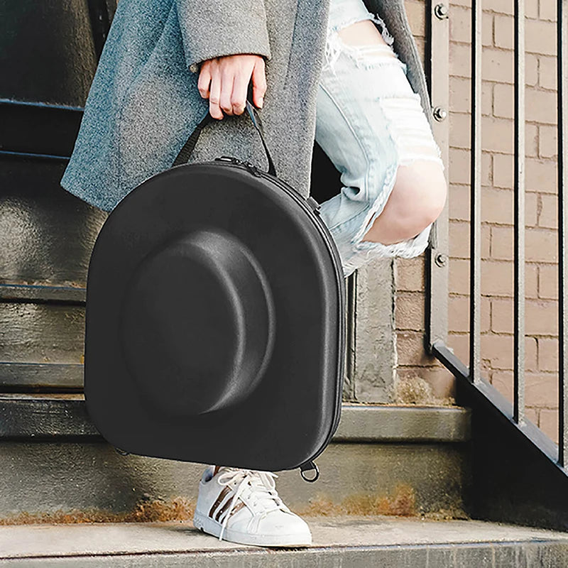 1Pc Hat Case Carrying Bag EVA Durable Cowboy Hat Storage Box Hat Holder Travel Bag Felt Hat Box For Hat Closet Baseball Hat