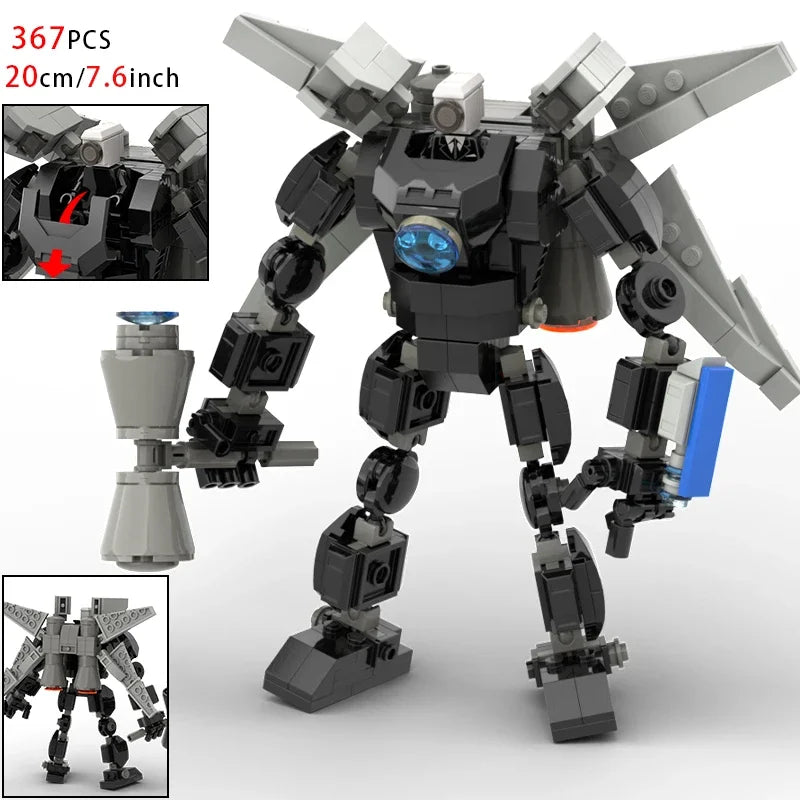 New Skibidi Toilet Weapon Titan TVMan Figure Building Block Toys For Boy Speakerman Bricks DIY Model Toy For Kid Adult Xmas Gift
