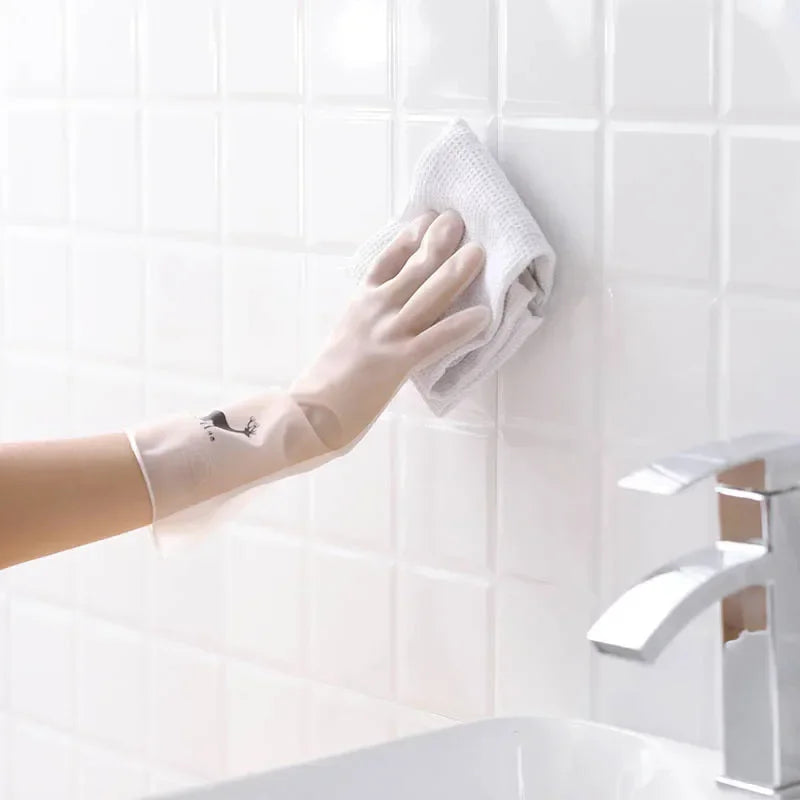 Waterproof Rubber Latex Dish Washing Gloves Kitchen Durable Cleaning Housework Chores Dishwashing Tools