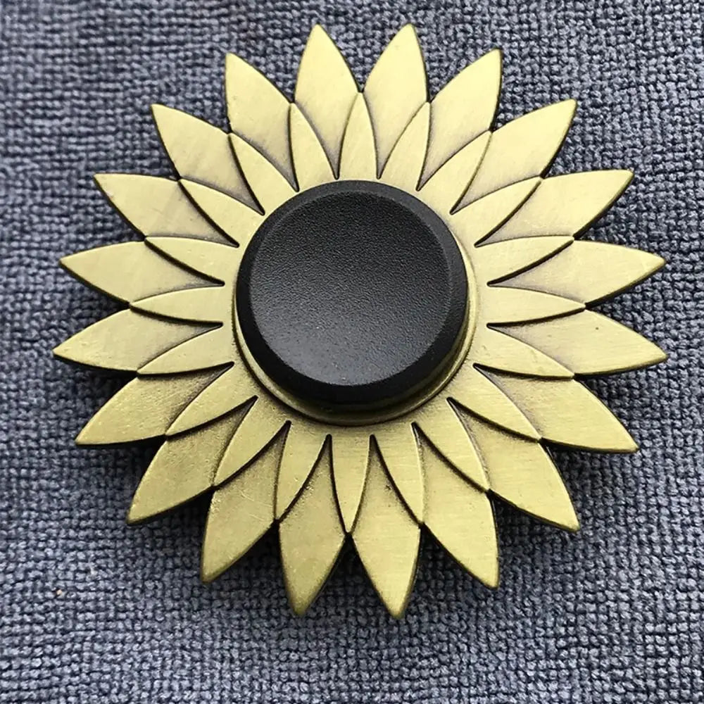 Brass Color Finger Spinner Office Desk Toys ADHD Anxiety Zinc Alloy Fidget Spinner Cool Funny Hand Spinning Adults Gift